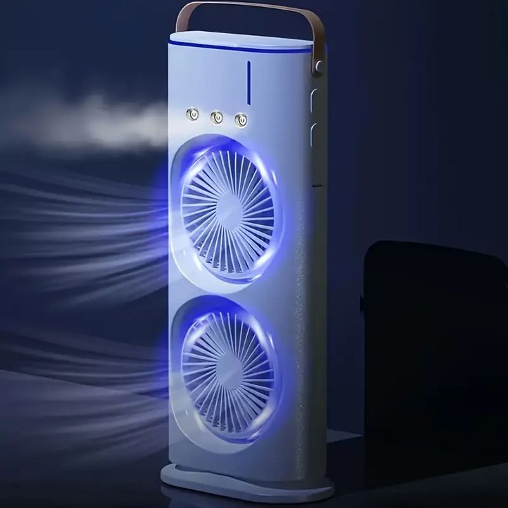 Portable Mini Air Cooler, Double-Ended Spray Cooling Fan With Mist Humidifier