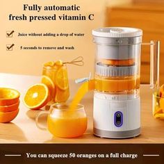 Electric Citrus Juicer, Citrus Juicer with USB Cable, Easy to Clean Portable Juicer for Fresh Orange Juice, Squeeze Orange, Lemon, Kiwi and Grapefruit Juice
