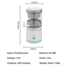 Electric Citrus Juicer, Citrus Juicer with USB Cable, Easy to Clean Portable Juicer for Fresh Orange Juice, Squeeze Orange, Lemon, Kiwi and Grapefruit Juice